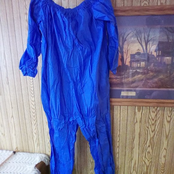 Other - womens blue jumper windbreaker jumpsuit  long sleeve